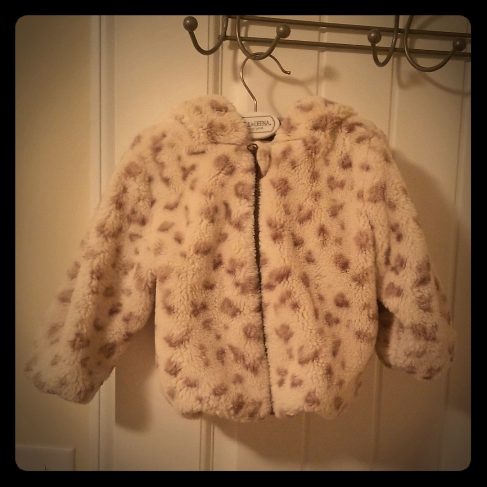 Cheetah print fleece coat